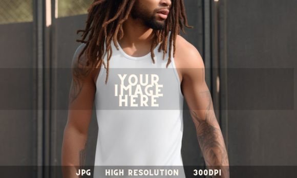 Bella Canvas 3480 Mens Tank Mockup Graphics