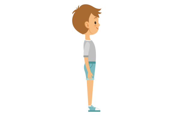 Boy Side View: Graphics & Illustrations