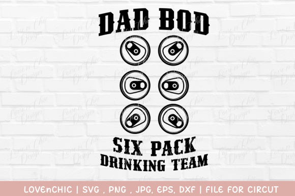 Dad Bod SVG for T-Shirt Designs & Graphics