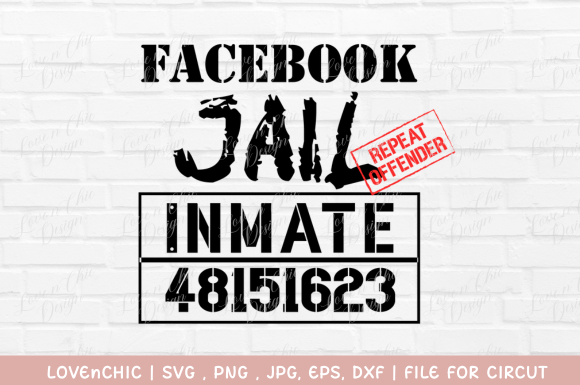 Facebook Jail Graphics for T-Shirt Designs