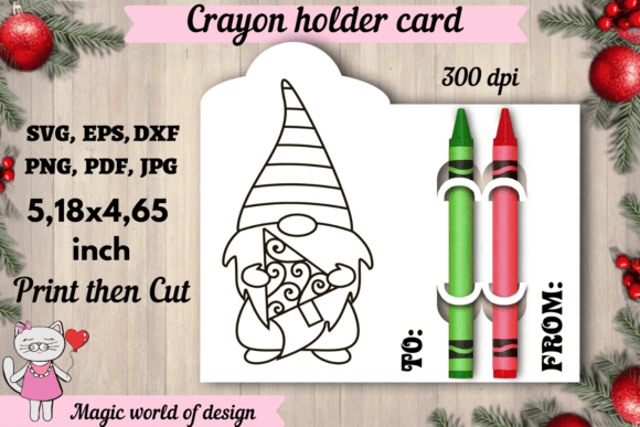Gnome Christmas Tree Graphics & Coloring Pages Amp