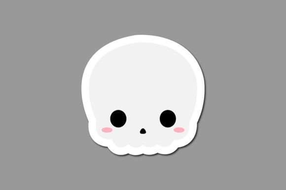 Halloween Cute Sticker Skeleton Graphics and Icons