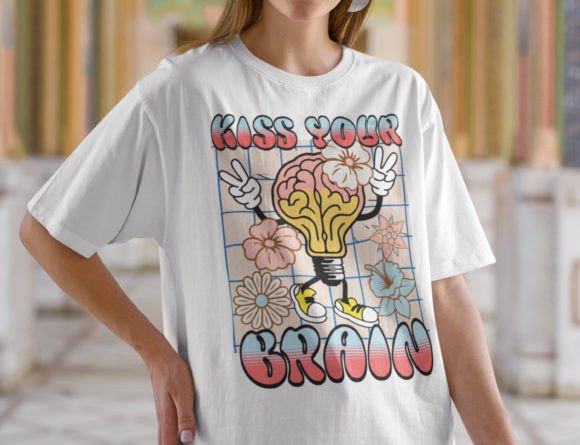 Kiss Your Brain Graphics for T-Shirt Designs