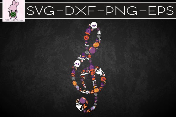 Music Note Halloween Graphics for Crafts