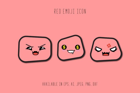 Red Emoji Icon: Bold Graphics & Icons
