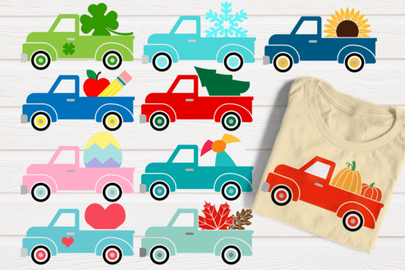 Seasonal Vintage Truck SVG Bundle Review