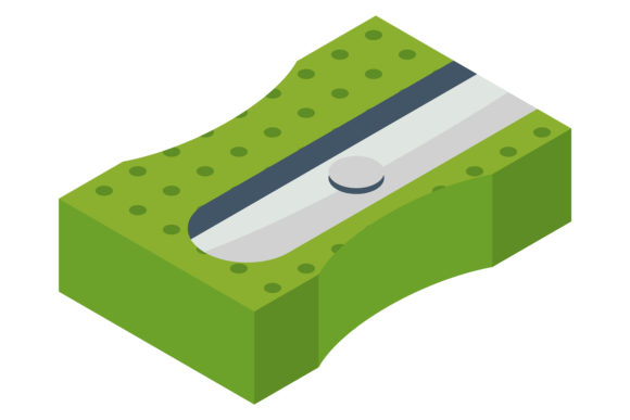 Sharpener Isometric Icon: Graphics & Illustrations