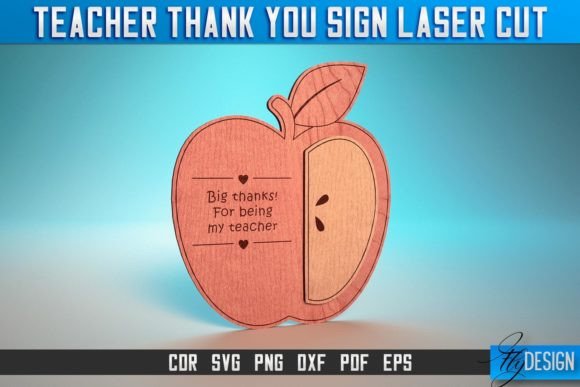 Thank You Teacher Sign: Laser Cutting Signs