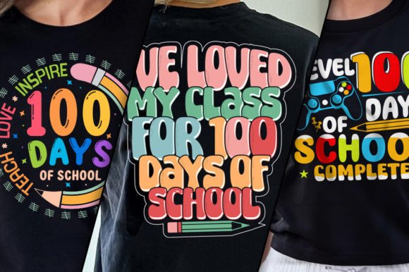 Unique 100 Days of School Design Bundle: Graphics for Crafts