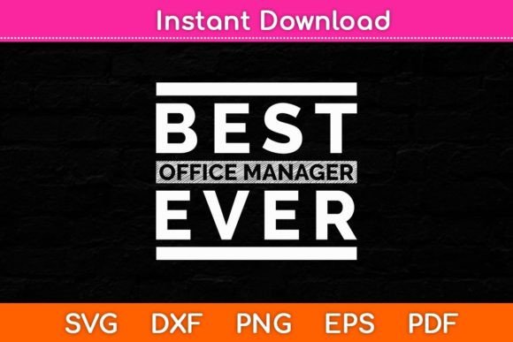 Vintage Best Office Manager Svg for Crafts